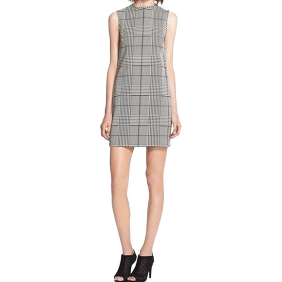 houndstooth shift dress